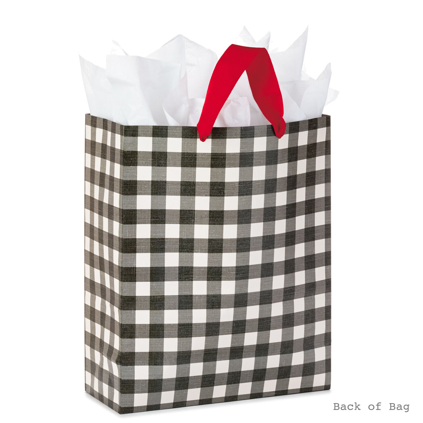 15.5" Buffalo Check Extra-Large Christmas Gift Bag With Tissue Paper, , large image number 6