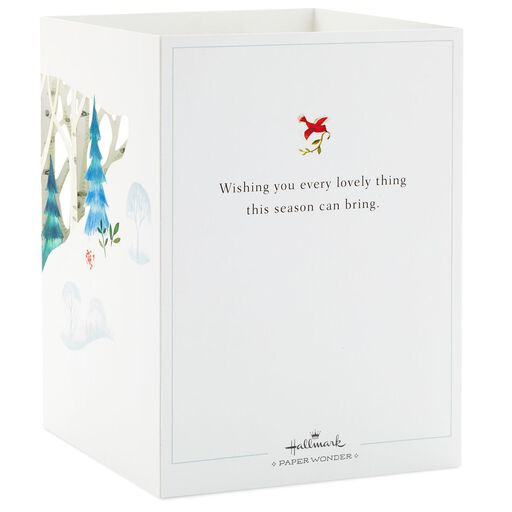 Winter Forest Scene Pop Up Shadow Box Christmas Card Winter Forest Scene Pop Up Shadow Box Christmas Card