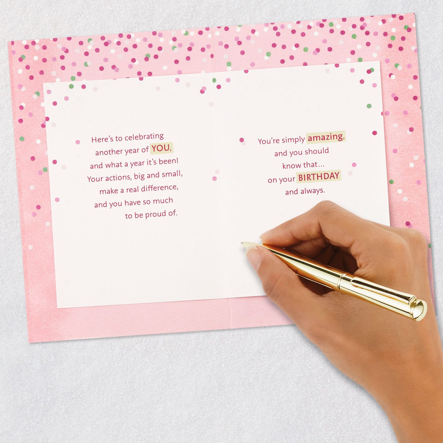 Layer Cake With Candles Daughter Birthday Card Signing card image number 7