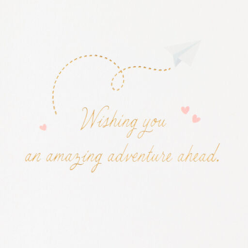 Adventure Ahead Mr. and Mrs. Suitcases Wedding Card, 
