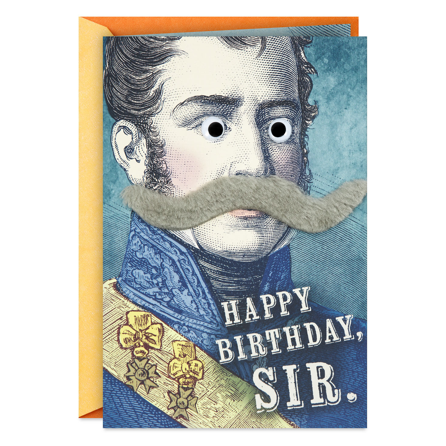 Dapper Gentleman Funny Birthday Card With Removable Mustache