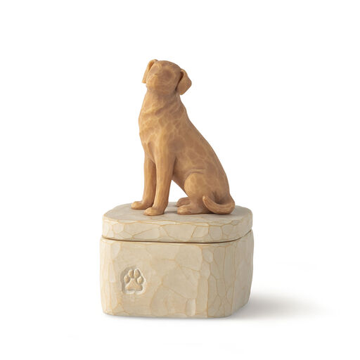 Willow Tree Light Brown Dog Figurine Keepsake Box, 