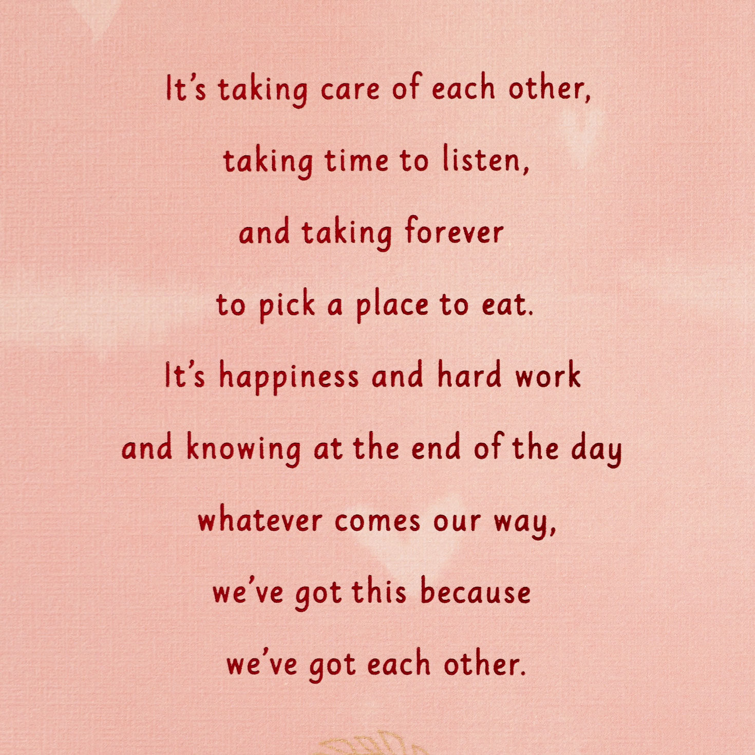 Pink Hearts Wife Valentine's Day Card sentiment image number 2