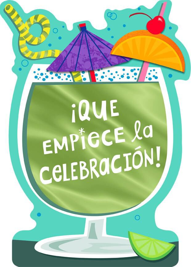 Let the Fun Begin Large Spanish-Language Birthday Card, 12"