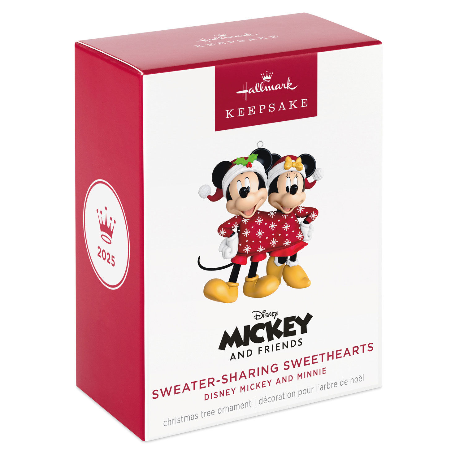 Mickey Minnie One Red Sweater Keepsake Ornament package front image number 7