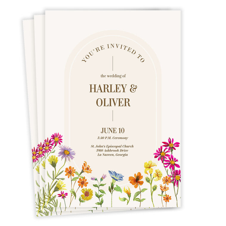 Wildflowers You're Invited Wedding Invitation