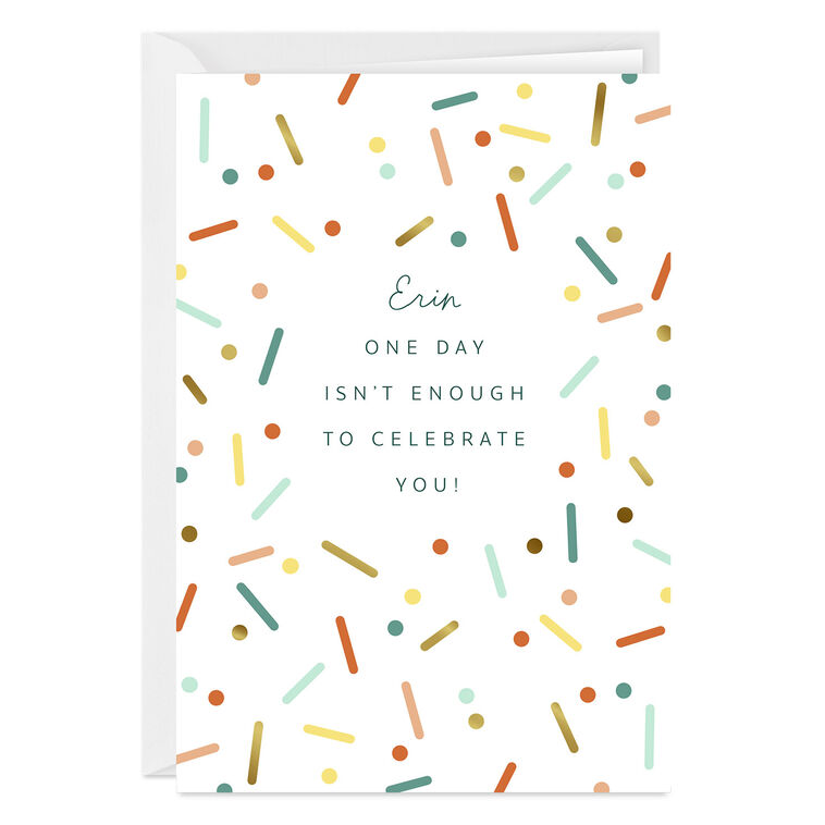 Colorful Confetti Custom Card