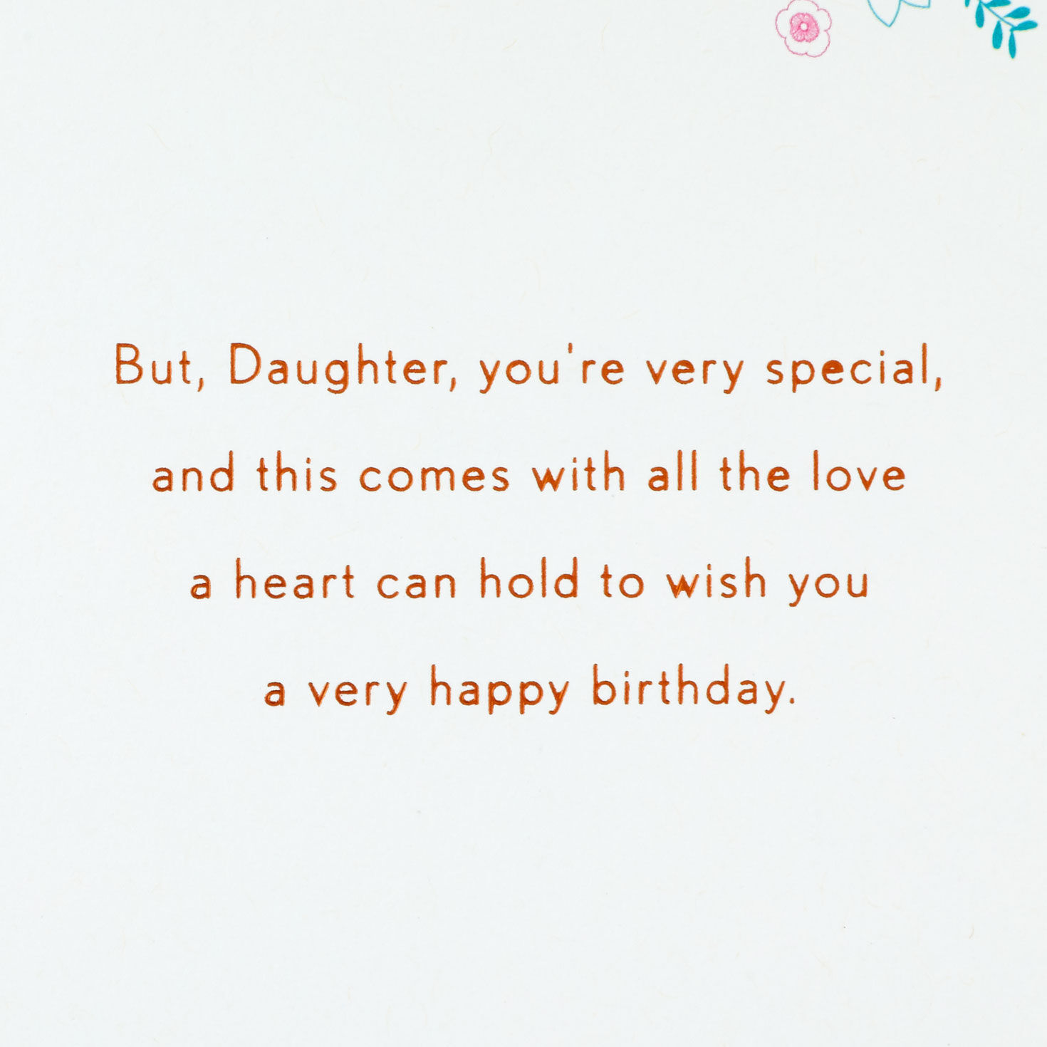 Butterfly on Pink Birthday Card for Daughter sentiment image number 3