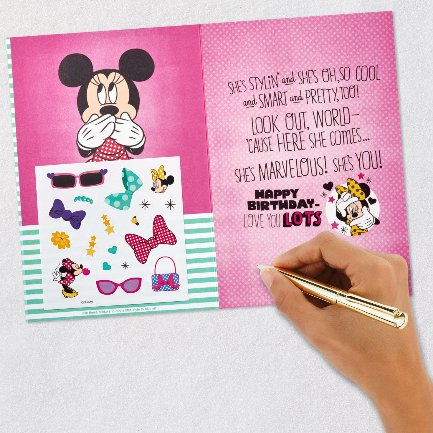 Disney Minnie Mouse Birthday Card for Granddaughter With