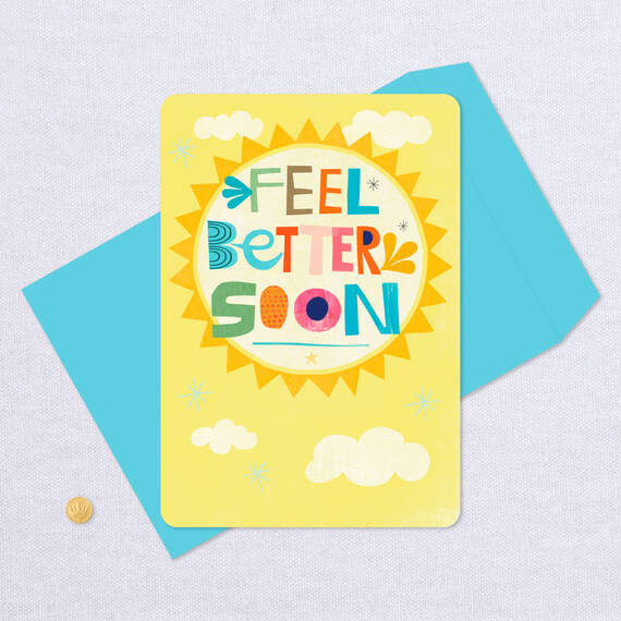 16" Feel Better Soon Sun Jumbo Get Well Card, , large image number 5