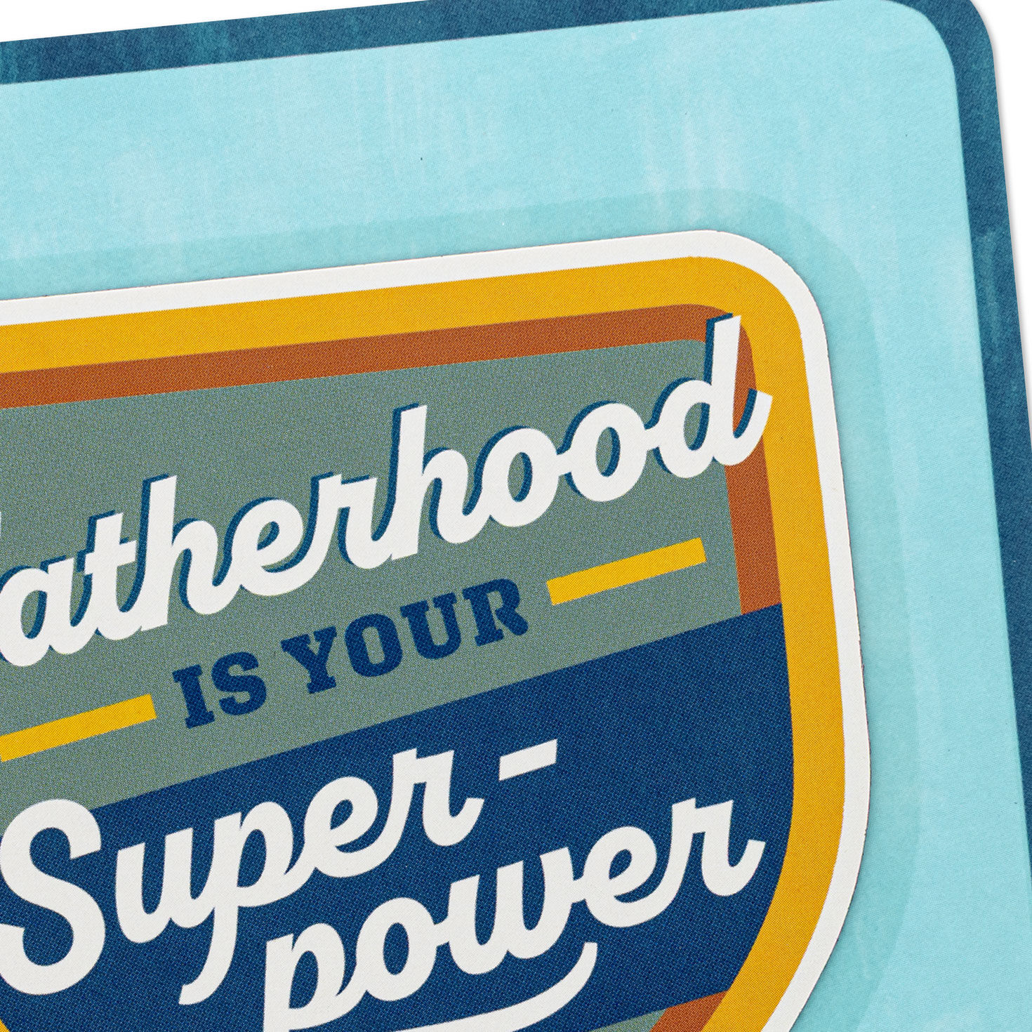 Super Dad Shield Father's Day Card With Magnet Card Front Detail image number 5