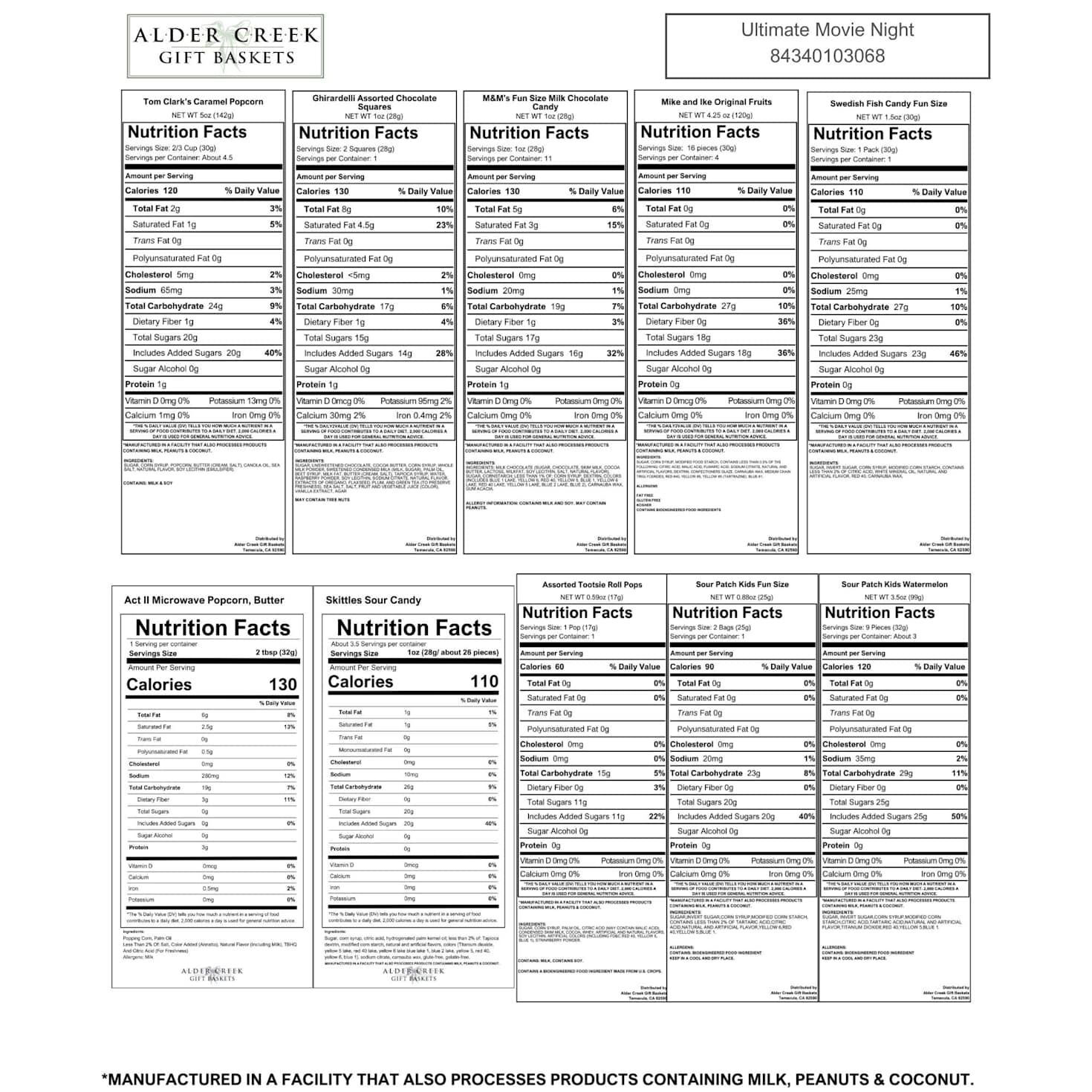 Ultimate Movie Night Gift Set nutrition image number 4