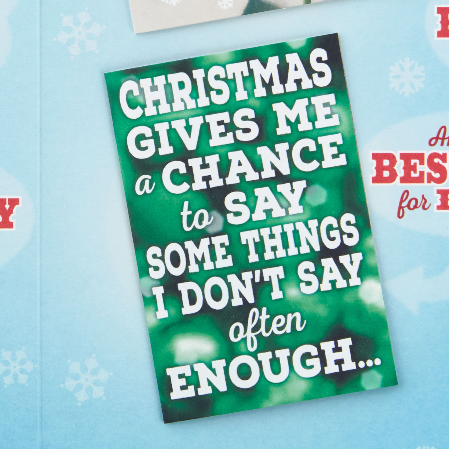 Festive Lettering With Mini Cards Funny Christmas Card for Dad Sentiment image number 2