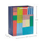 9.6" Abstract Plaid Medium Gift Bag, , large image number 3