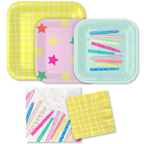 Cake and Candles Day Party Essentials Set