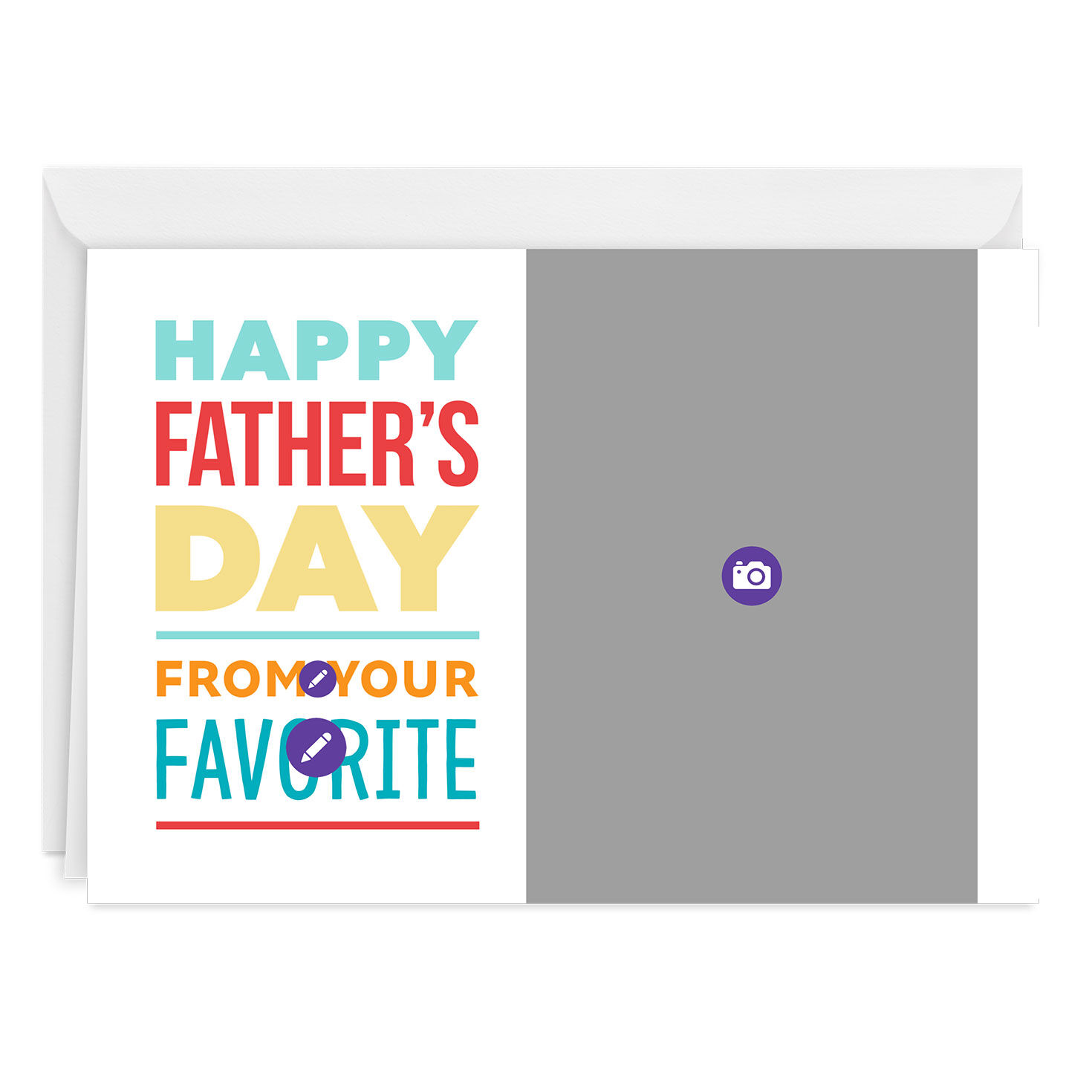 Personalized Bright Type Father&rsquo;s Day Photo Card, , large image number 3