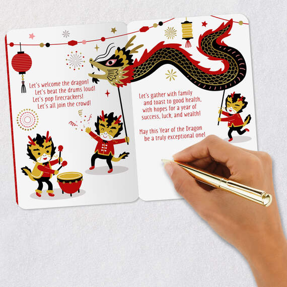 Let's Welcome the Dragon 2024 Chinese New Year Card, , large image number 7