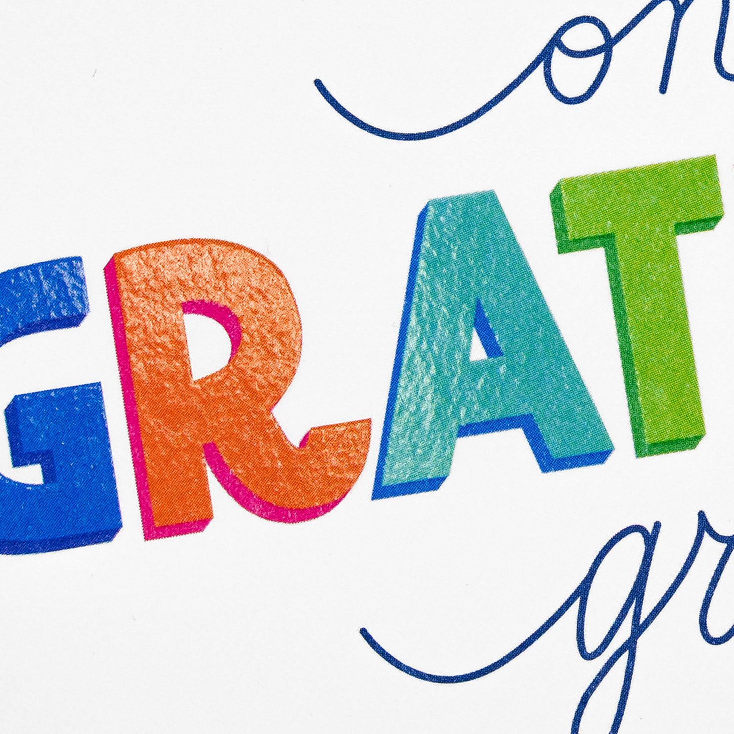 Rainbow Lettering Graduation Thank You Notes Pack Cover Detail image number 4