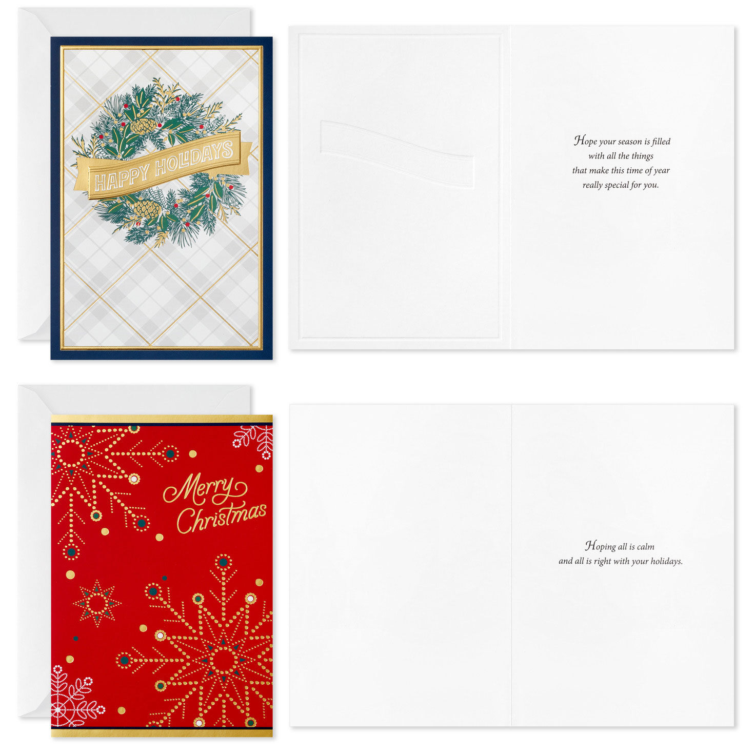 Classic Style Assorted Boxed Christmas Cards Card Front with Sentiment image number 4
