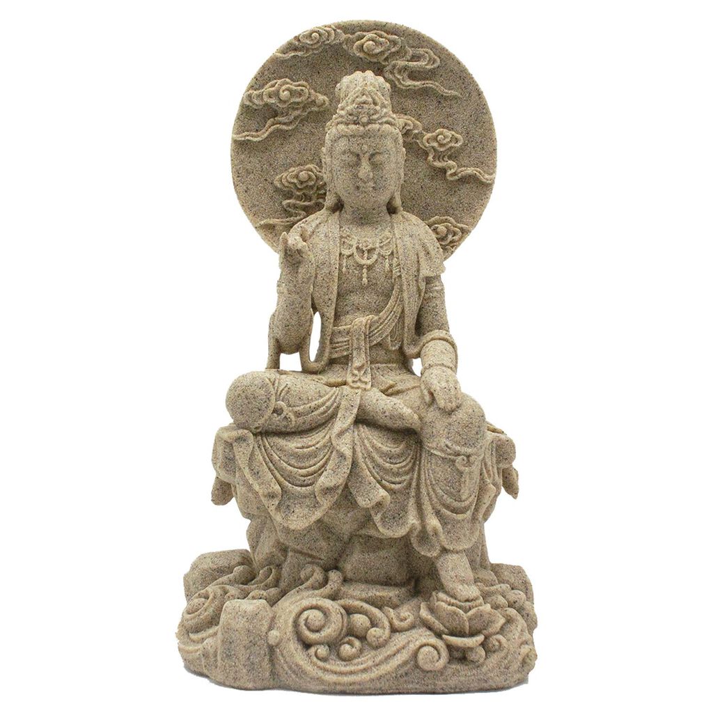 Sandstone Sitting Kwan Yin Figurine, 8.25" Figurines Hallmark