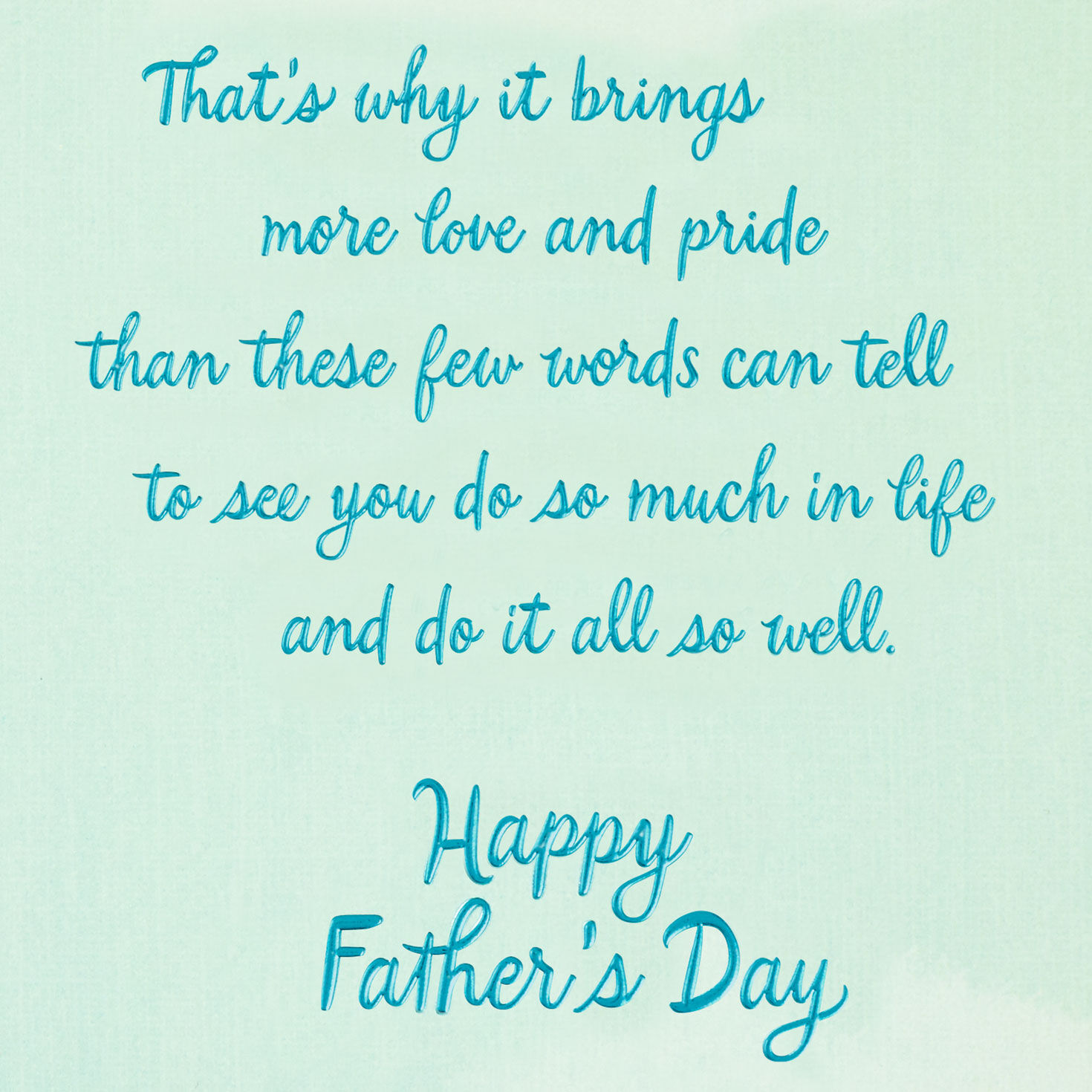 Blue and Green Abstract Son Father's Day Card Sentiment image number 3