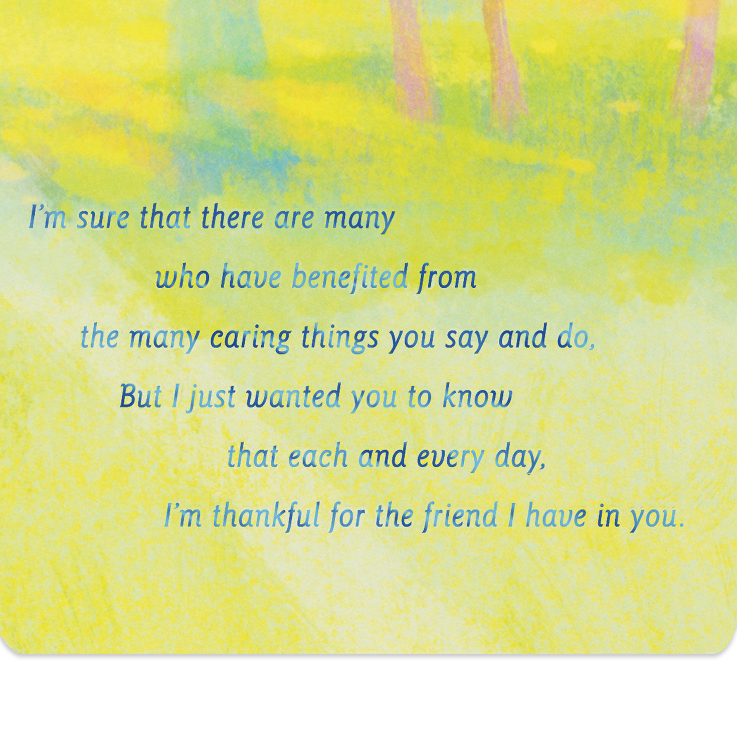 Yellow Sunlight Rays Birthday Card for Friend Sentiment image number 2
