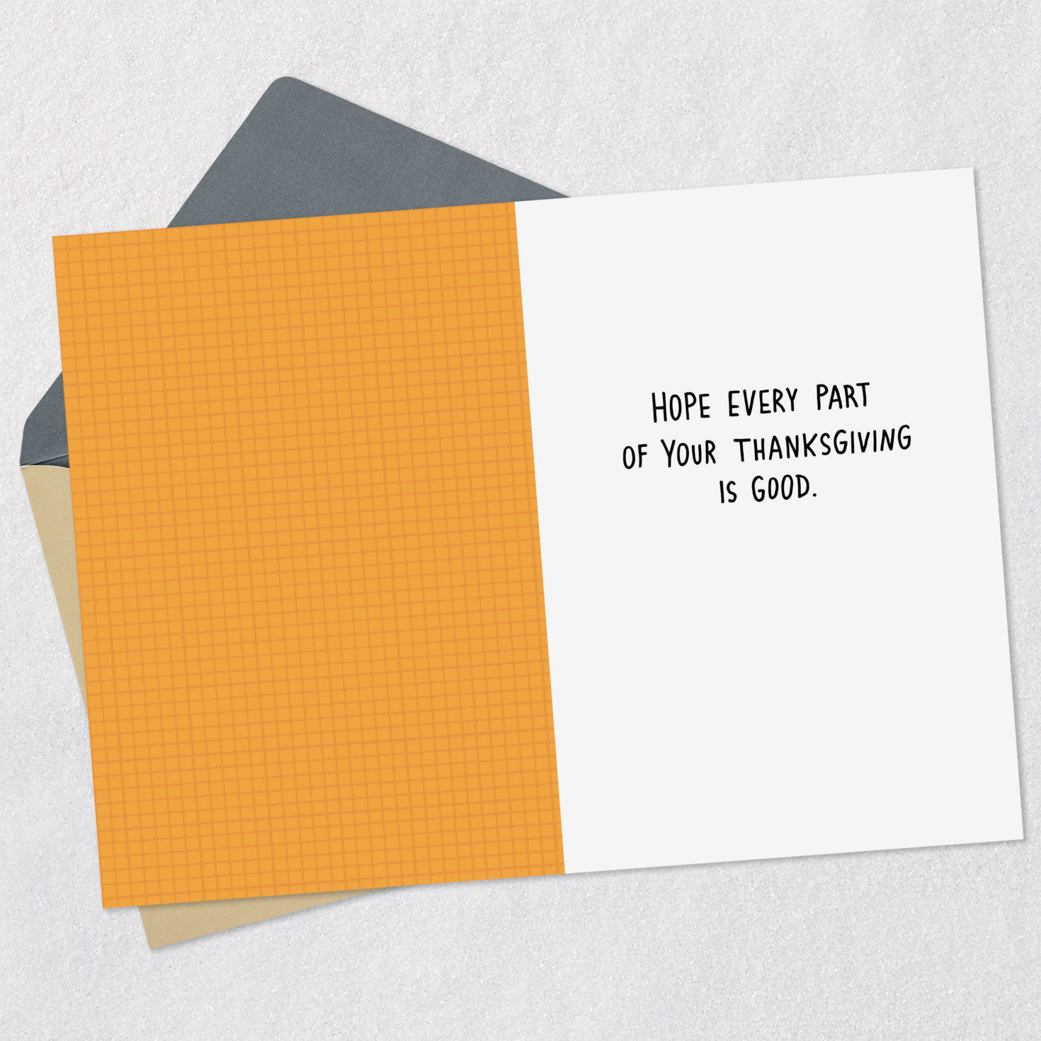 Turkey Part Hidden Meanings Thanksgiving Card Open card with envelope image number 3