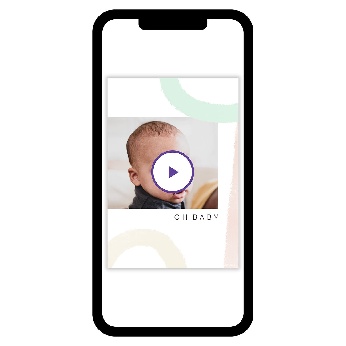 Minimal Blank Oh Baby eCard