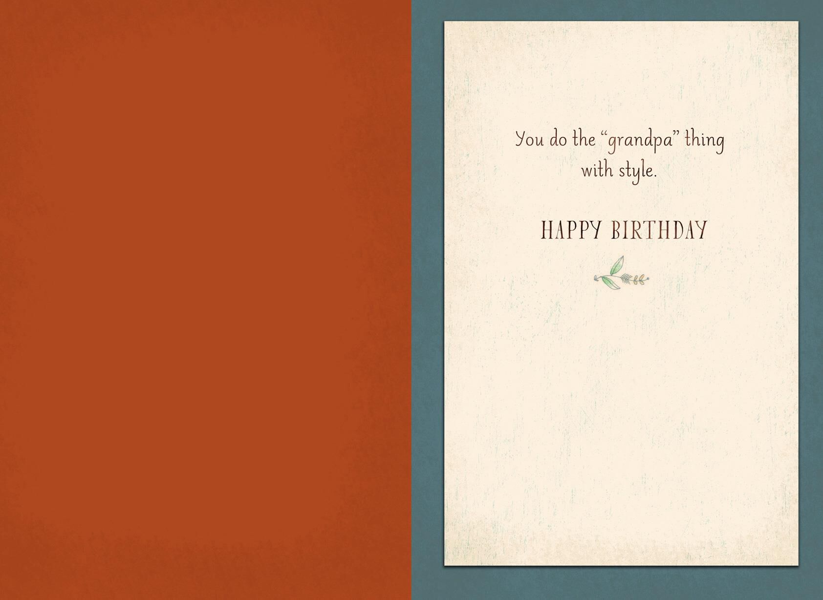 Dapper Fox Birthday Card for Grandpa