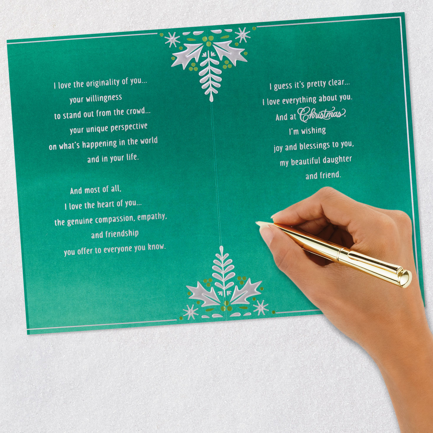 What I Love About You Christmas Card for Daughter, , large image number 7