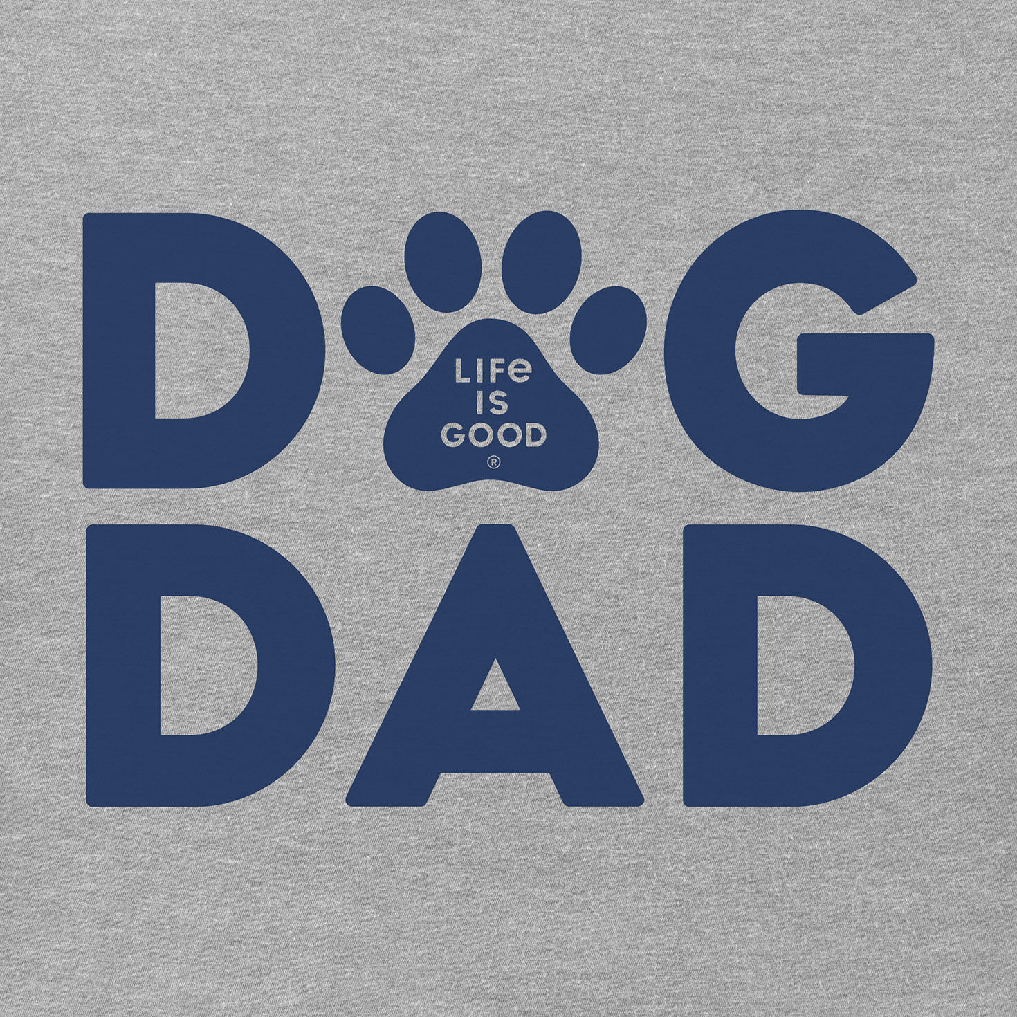 Life Is Good Men's Dog Dad Gray T-Shirt, , large image number 2