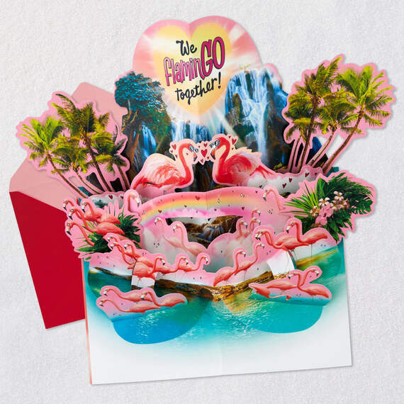 We FlamingGO Together Funny Pop-Up Love Card, , large image number 3