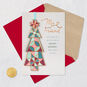 Geometric Green and Red Tree Friend Christmas Card Card Front with Envelope and Gold Seal image number 6