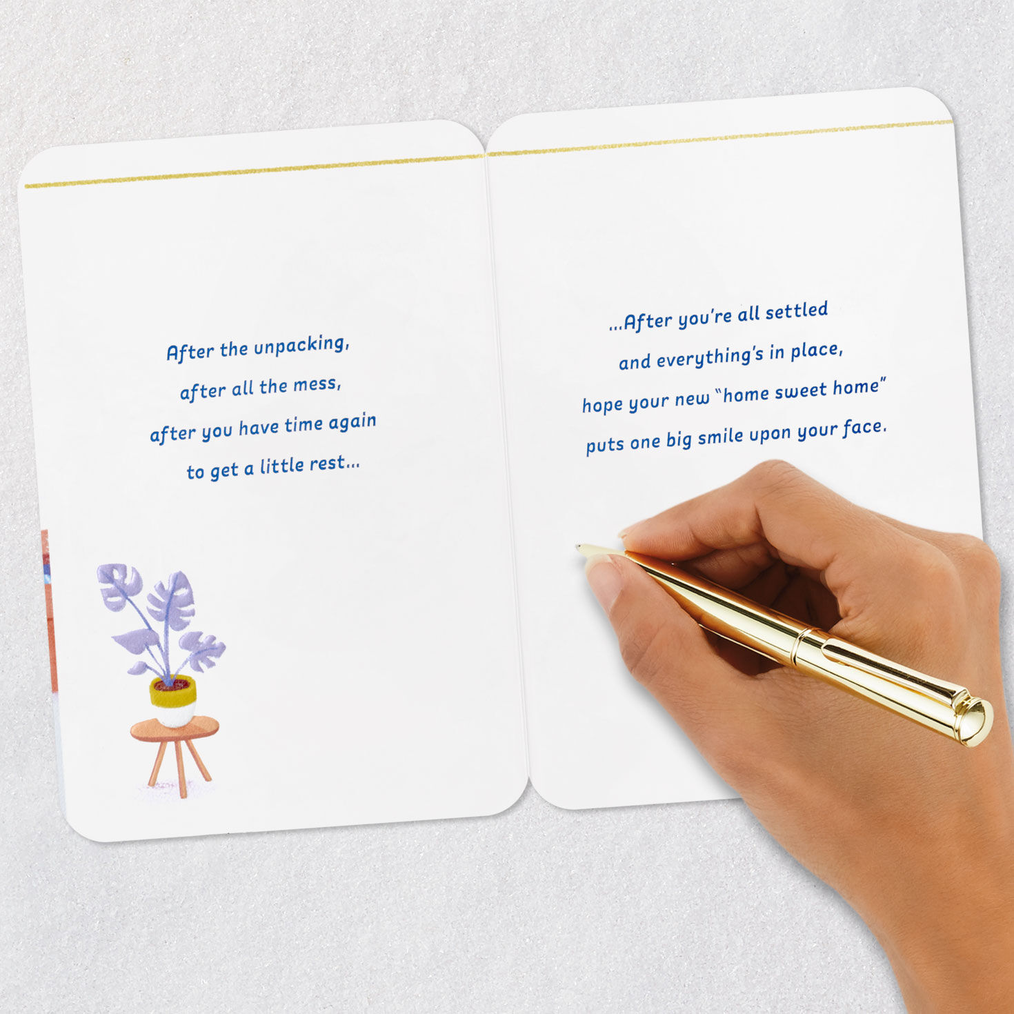 Moving Scene New Home Congratulations Card Signing card image number 7