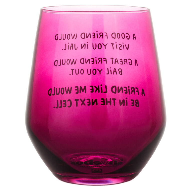A Friend Like Me Funny Stemless Wine Glass, 15.5 oz., , large image number 2