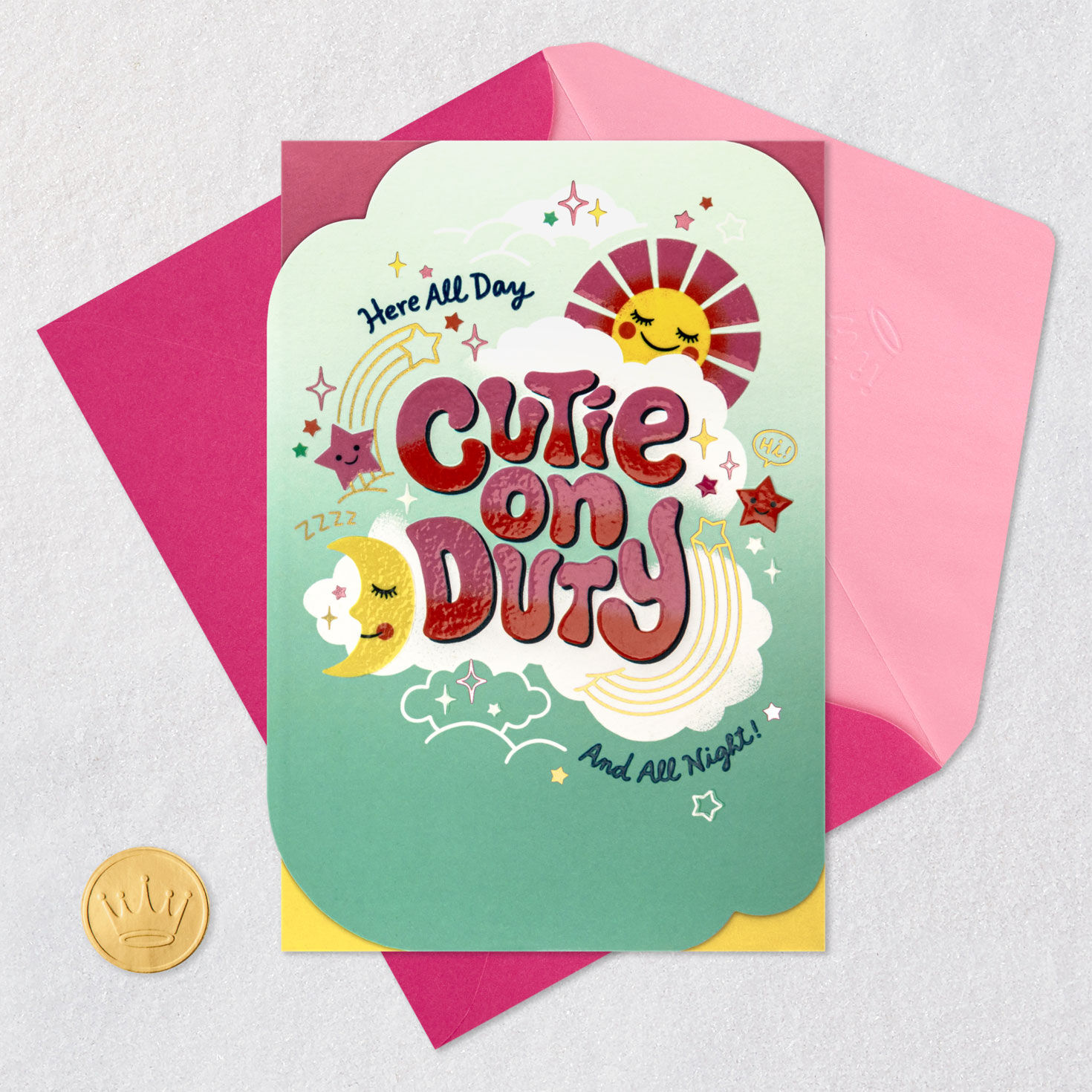 Cutie on Duty New Baby Girl Card, , large image number 5