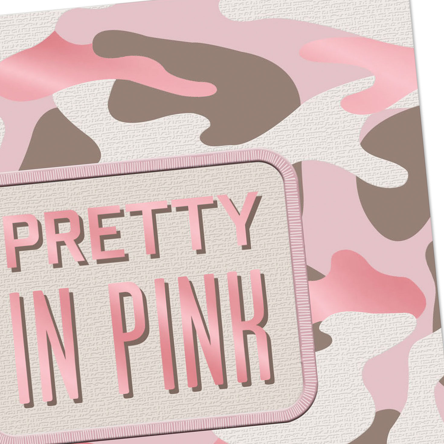 Pink Camo Birthday Card for Her Card Front Detail image number 4
