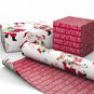 Vintage Santas/Merry Christmas Reversible Gift Wrap Wrapped pkg image number 2