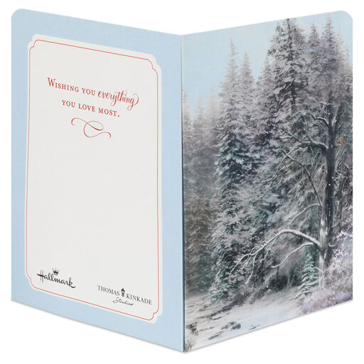 Thomas Kinkade Musical 3D Pop-Up Christmas Card With Light, 