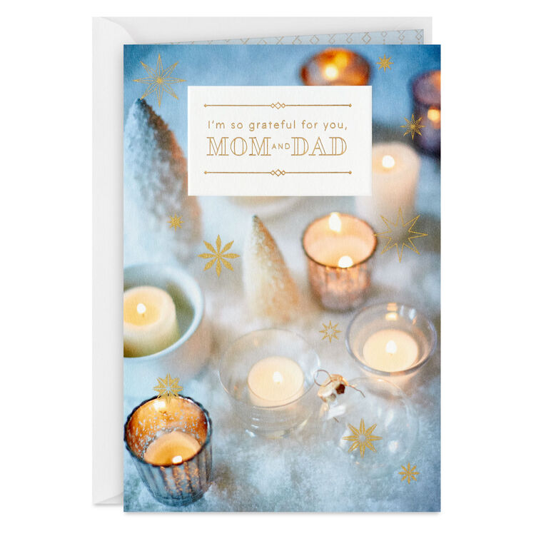 Thankful to Be Your Daughter Christmas Card for Mom and Dad