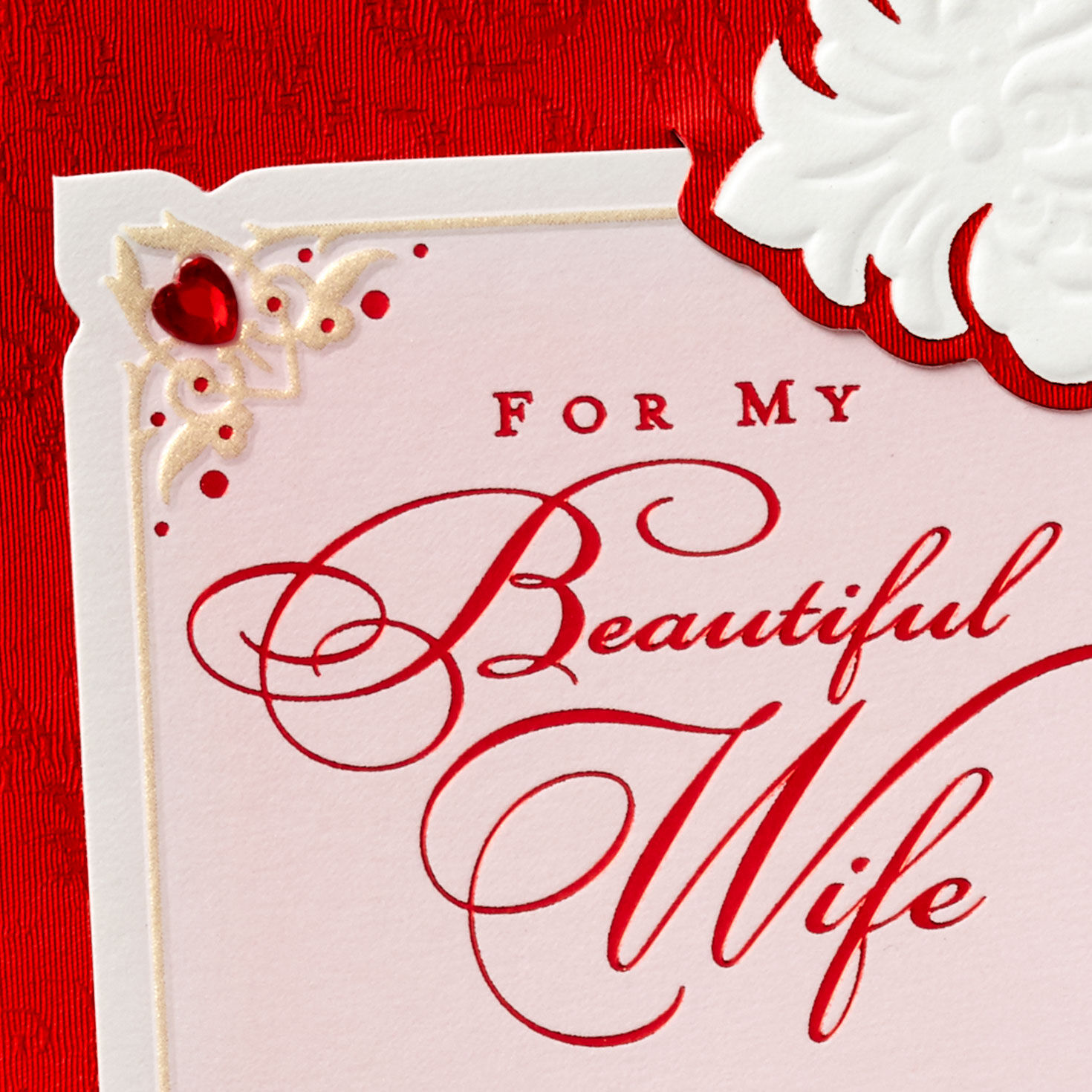 Pink and Red Elegant Valentine's Day Card for Wife Cover Detail image number 4