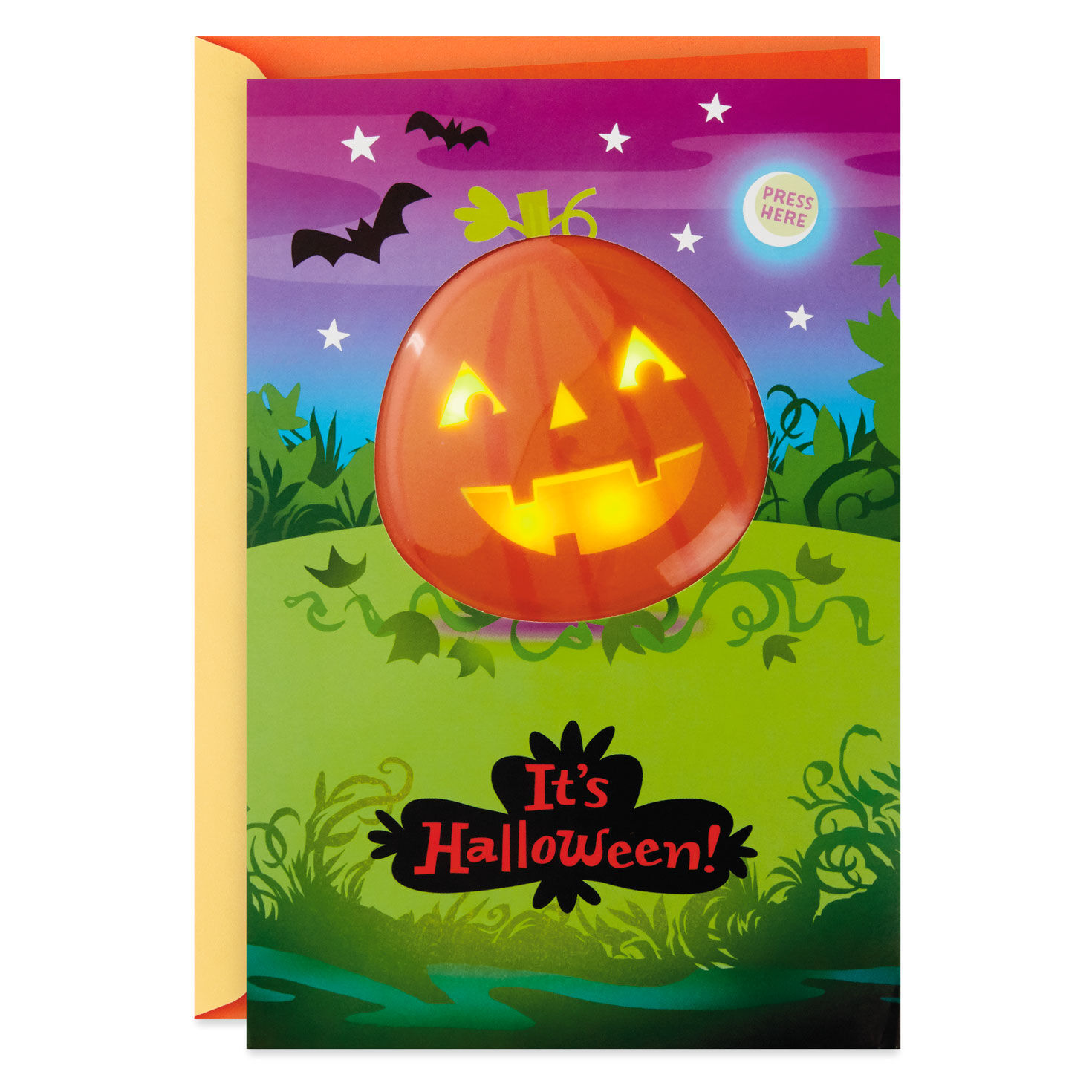 Pumpkin Jokes Funny Halloween Card With Sound and Light