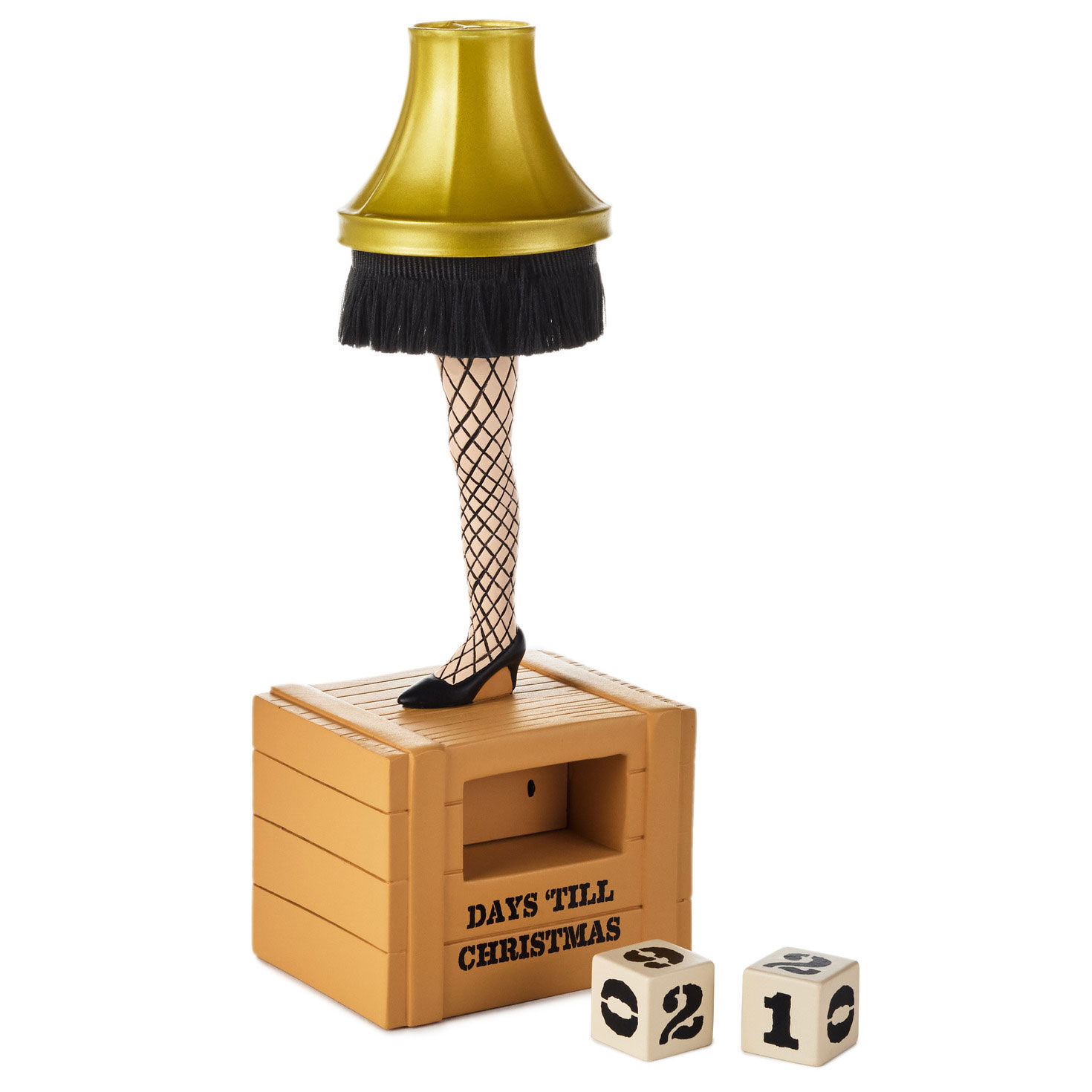 Leg Lamp Countdown Calendar Statue With Light front dice out image number 4
