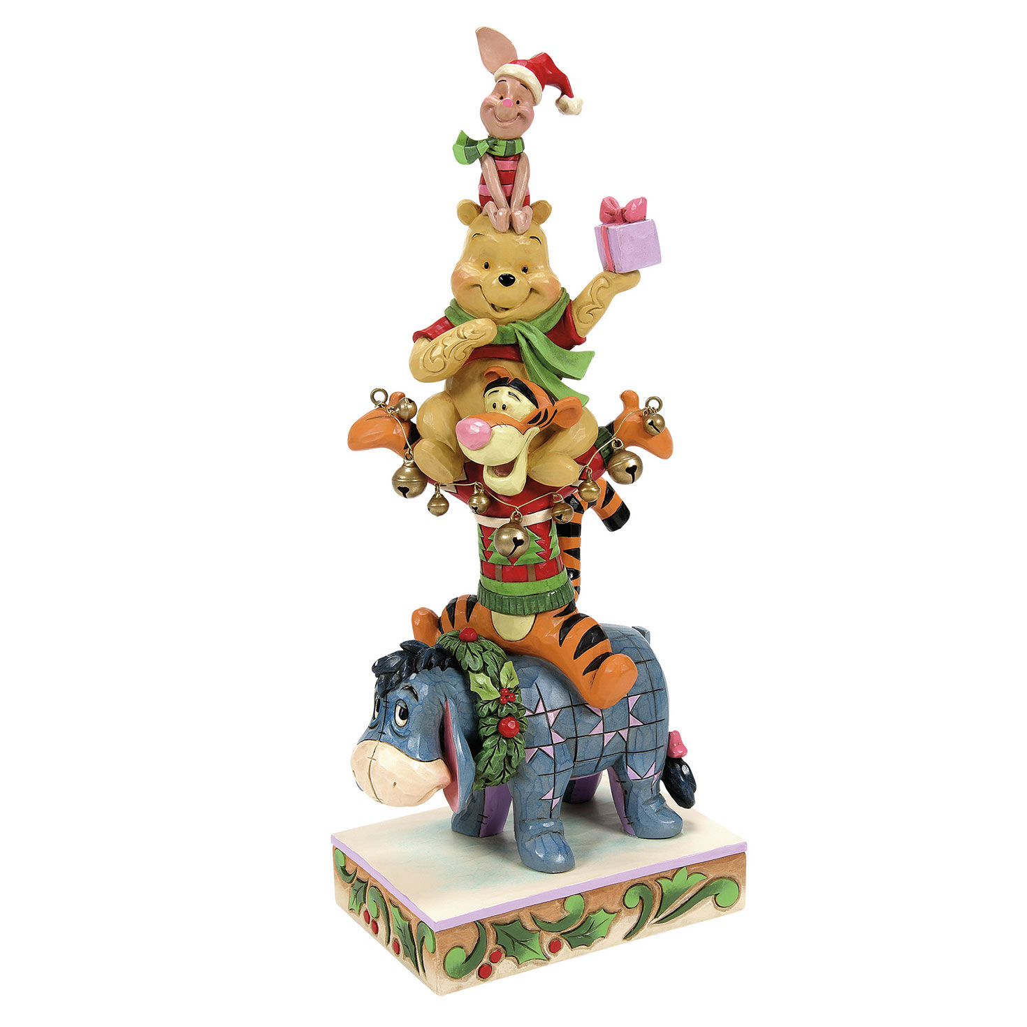 Jim Shore Disney Winnie the Pooh and Friends Stacked Figurine, 9.7"