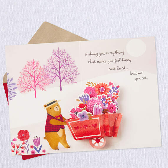 Thinking of You Bear Pop Up Valentine's Day Card, , large image number 3