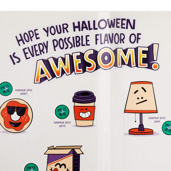Happy Pumpkin Spice Season Funny Halloween Card With Sound, , large image number 2