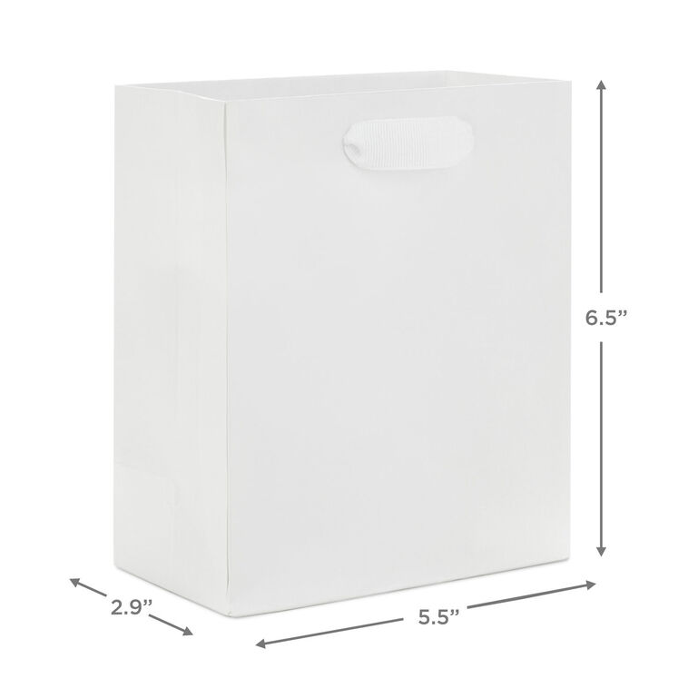 White Small Gift Bag measurement image number 3