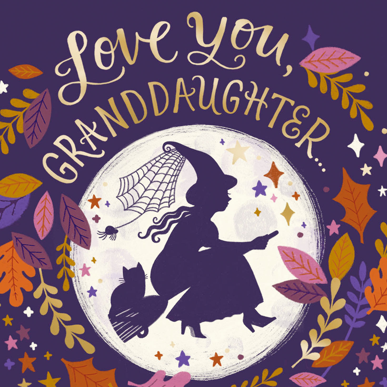 Love You to the Moon and Back Halloween Card for Granddaughter, , large image number 4