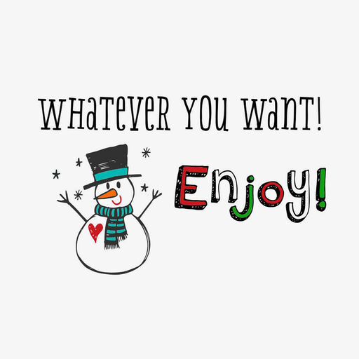 Whatever You Want Money Holder Christmas Card, 