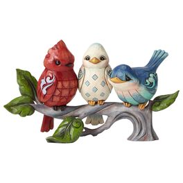 Jim Shore® Bless the Red, White and Bluebirds on Branch Figurine, Jim Shore® Bless the Red, White and Bluebirds on Branch Figurine, , large